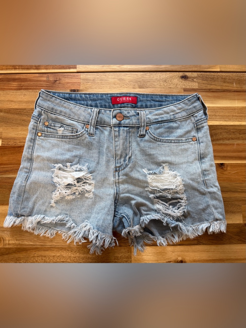 🔥Sexy Guess Light Blue Denim with Red Logo Label🔥